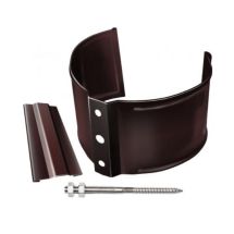 Кронштейн для трубы на кирпич, Grand Line, Коричневый (RAL 8017)