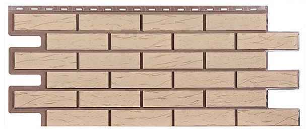 Фасадная панель T-Сайдинг, Кирпич Саман Жёлтый купить в Цандрыпш