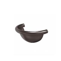 Универсальная полукруглая заглушка Aquasystem RR 32, тёмно-коричневая матовая, 125/90.