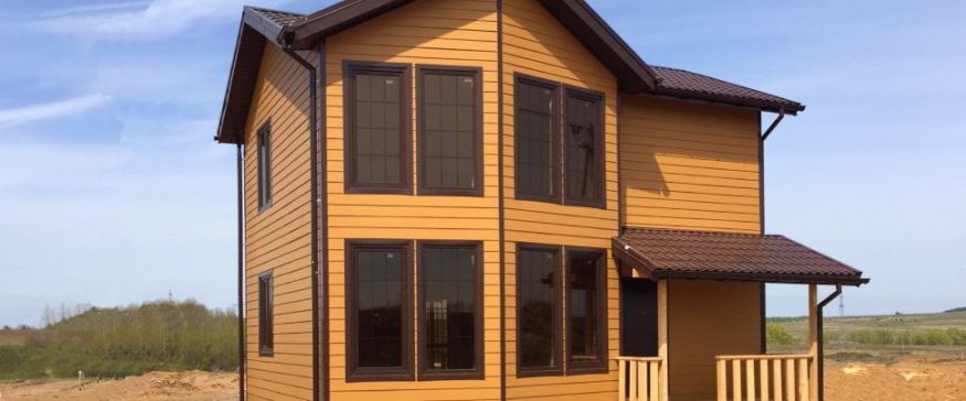 Фиброцементный сайдинг Latonit Клен (RAL 1011/8017) - цвет: Клен. купить в Цандрыпш