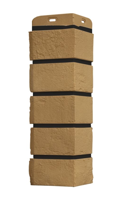 Угол наружный Grand Line, Состаренный кирпич Design Plus, Солома (Черный шов) купить в Цандрыпш