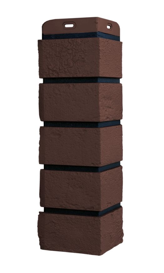 Угол наружный Grand Line, Состаренный кирпич Design Plus, Каштан (Черный шов) купить в Цандрыпш