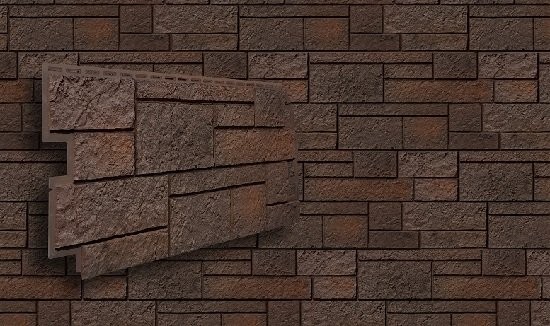 Фасадная панель VOX Sandstone (Сандстоун) в темно-коричневом цвете купить в Цандрыпш