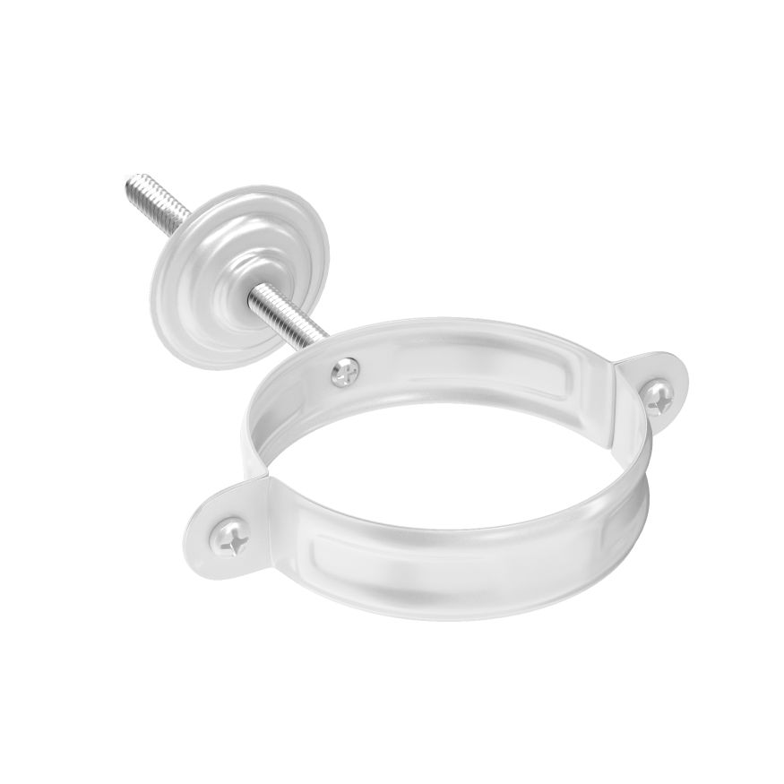 Хомут с комплектом крепления Aquasystem, RAL 9003 Белый 125/90 купить в Цандрыпш