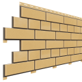 Фасадная панель Доломит, Прокрашенный кирпич, Желтый цвет. купить в Цандрыпш