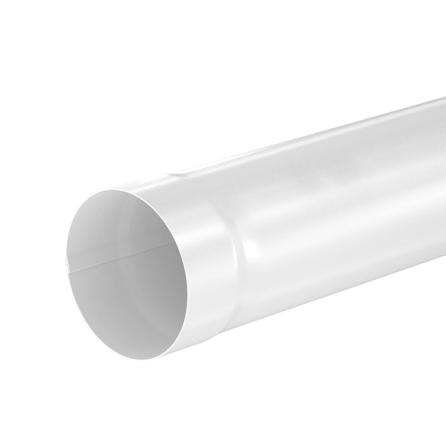 Труба водосточная 1000мм Aquasystem, RAL 9003 Белый 125/90 купить в Цандрыпш