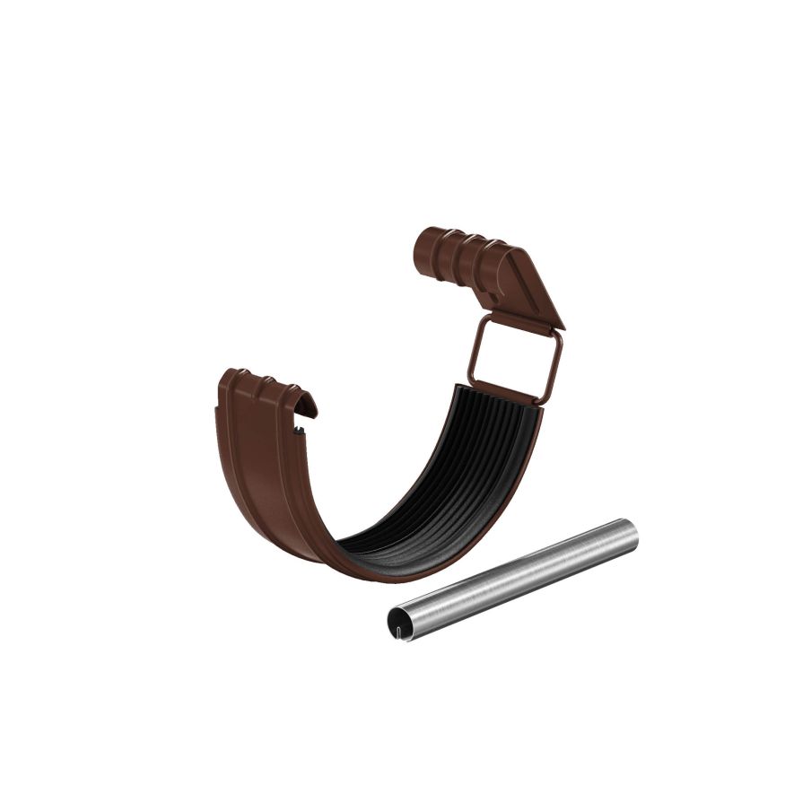 Соединитель желоба в комплекте Aquasystem, PU MATT, RAL 8017 Коричневый 125/90 купить в Цандрыпш