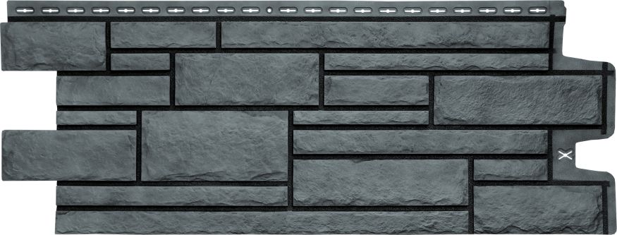 Фасадная панель Grand Line, Камелот Design Plus, Антрацит с черным швом купить в Цандрыпш