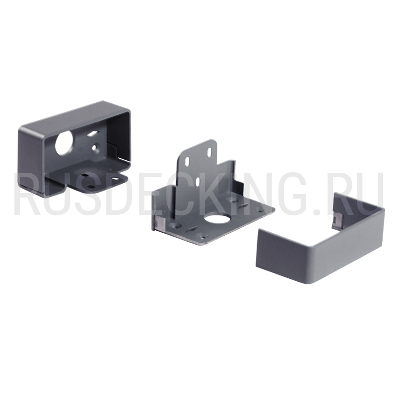 Комплект крепления перил прямое RusDecking Unodeck Серый купить в Цандрыпш
