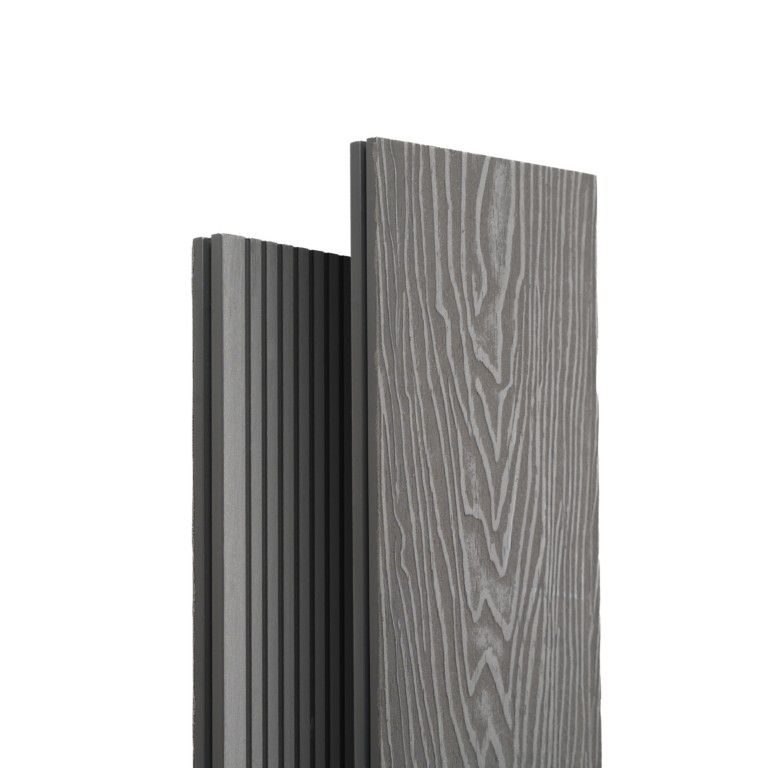 Террасная доска Экодекинг Топ полнотелая, Серый купить в Цандрыпш