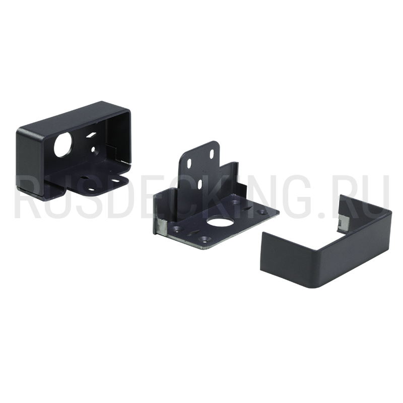 Комплект крепления перил прямое RusDecking Unodeck Графит купить в Цандрыпш