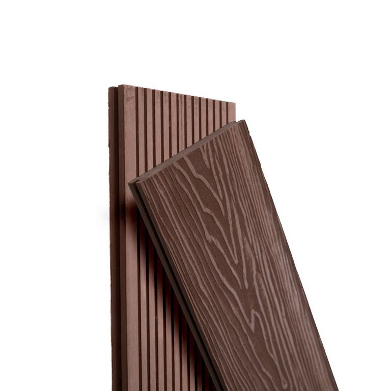 Террасная доска Экодекинг Топ полнотелая, Шоколад купить в Цандрыпш