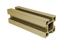 Столб ДПК АЙ-ТЕХПЛАСТ с пазами, цвет золотой