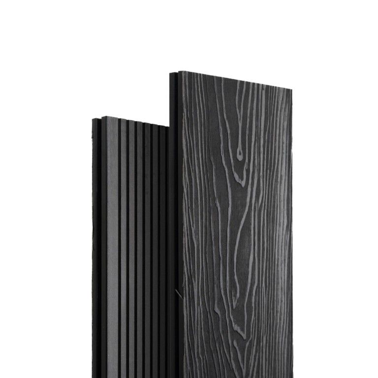 Террасная доска Экодекинг Топ полнотелая, Графит купить в Цандрыпш