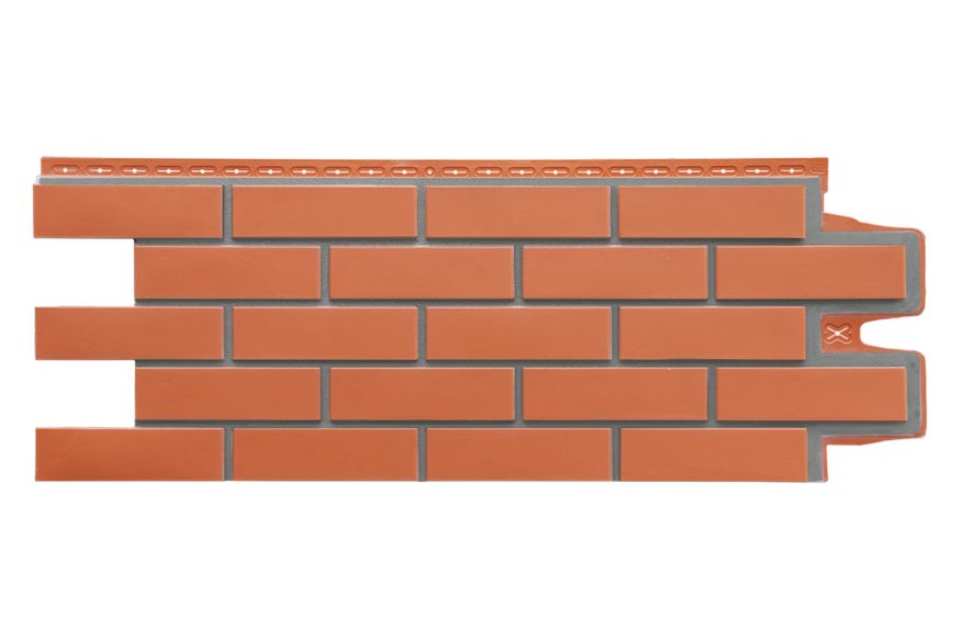 Фасадные панели Grand Line, Клинкерный кирпич Дизайн, Терракотовый, шов RAL 7006 купить в Цандрыпш