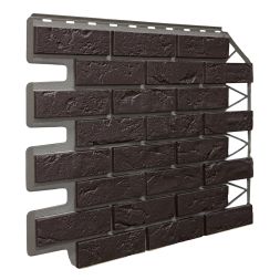 Фасадная панель FineBer, Баварский кирпич, Тёмно-коричневый
