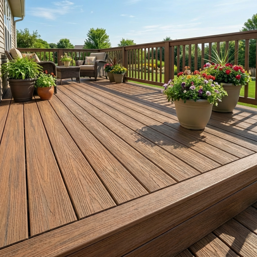 Террасная доска ДПК GardenParkett Табула, Светло-коричневый купить в Цандрыпш