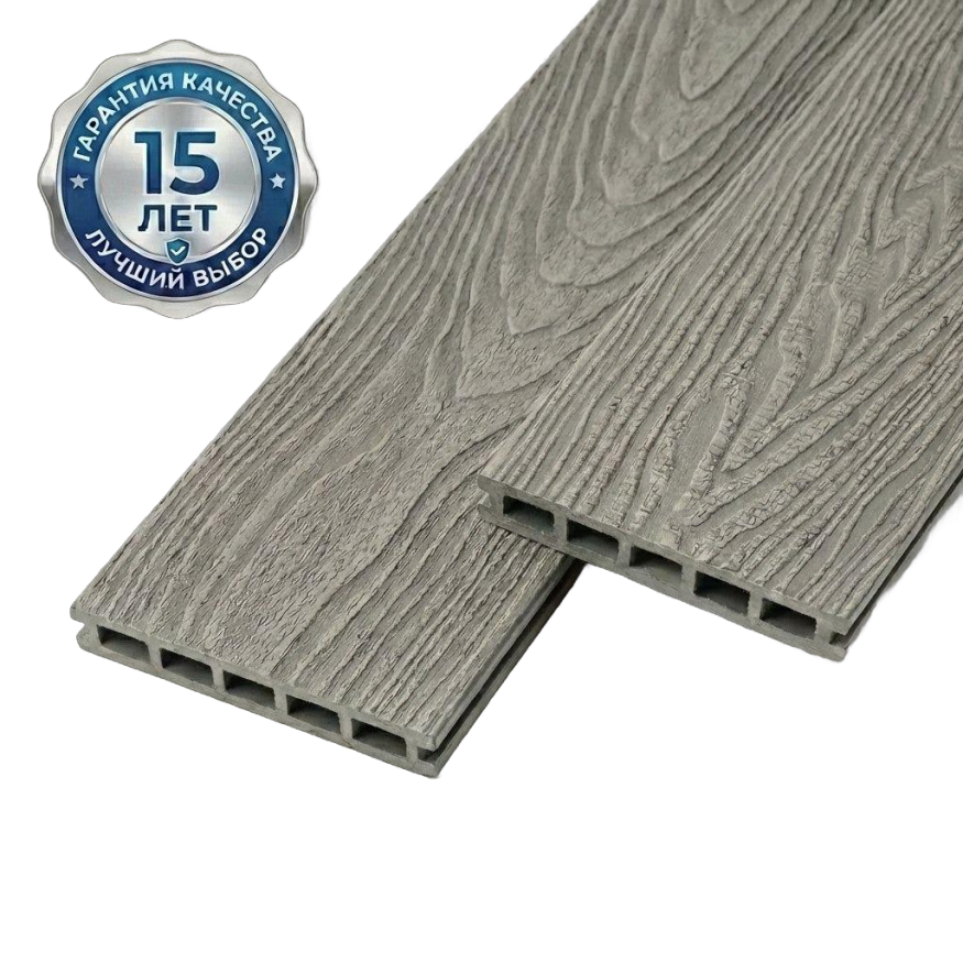 Террасная доска ДПК GardenParkett Патио, Серый купить в Цандрыпш