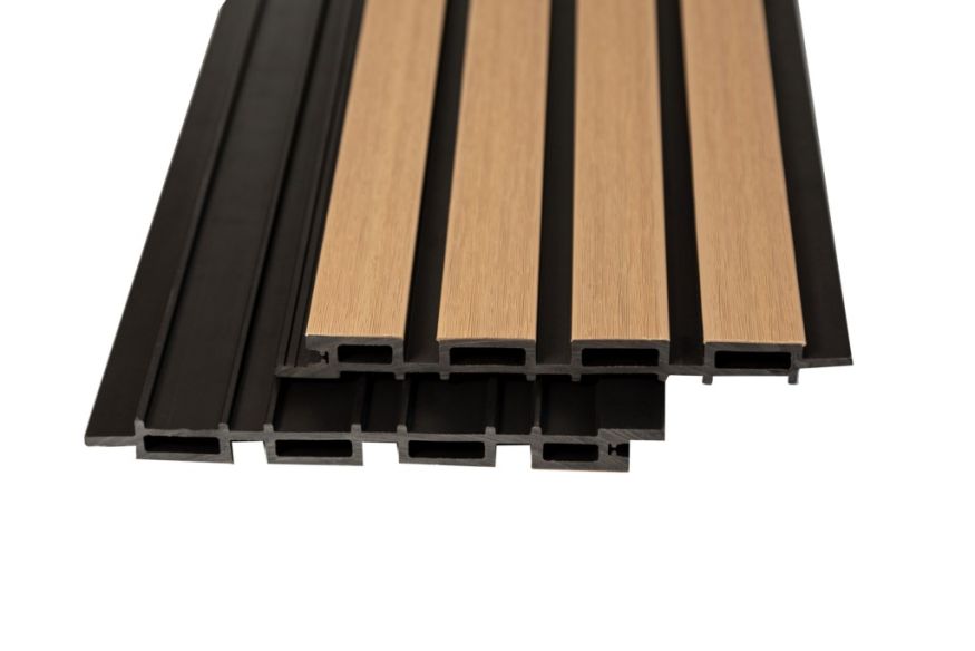 Реечная фасадная панель Ecodecking Скай Коэкструзия Бук купить в Цандрыпш