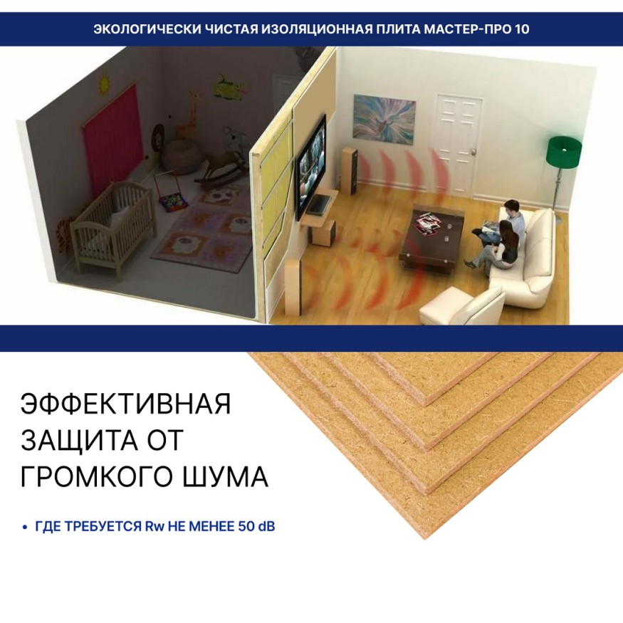 Изоляция хвойная Мастер 10 мм ПРО 1200х600х10 мм (7,2 м²) купить в Цандрыпш