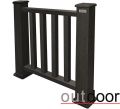 Ограждение из ДПК Outdoor Classic 3D STORM черного цвета купить в Цандрыпш