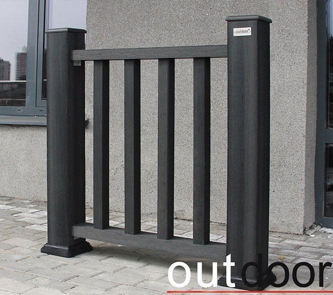 Ограждение из ДПК Outdoor Classic 3D STORM черного цвета купить в Цандрыпш