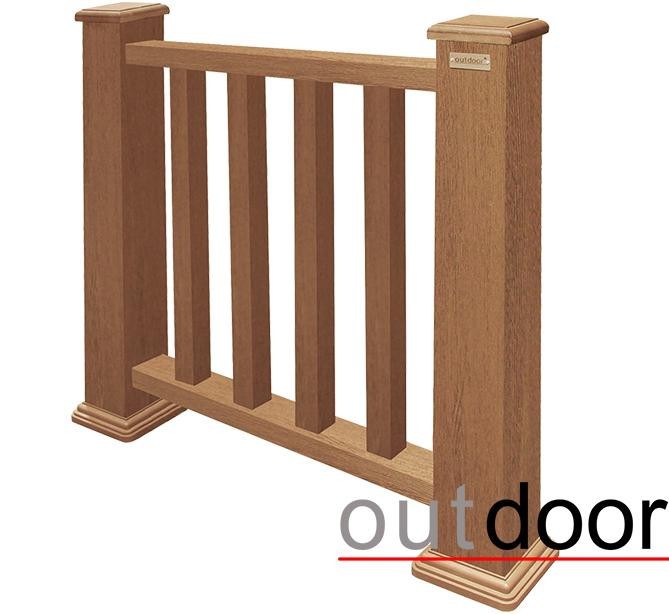 Ограждение из ДПК Outdoor Классик 3D STORM дубовый. купить в Цандрыпш
