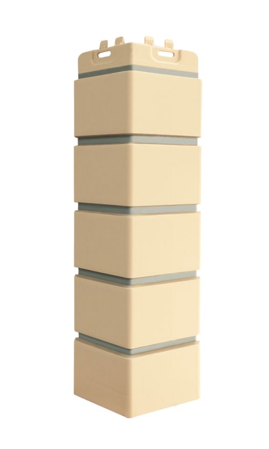 Угол наружный Grand Line, Клинкерный кирпич Design, Бежевый, шов RAL 7006 купить в Цандрыпш