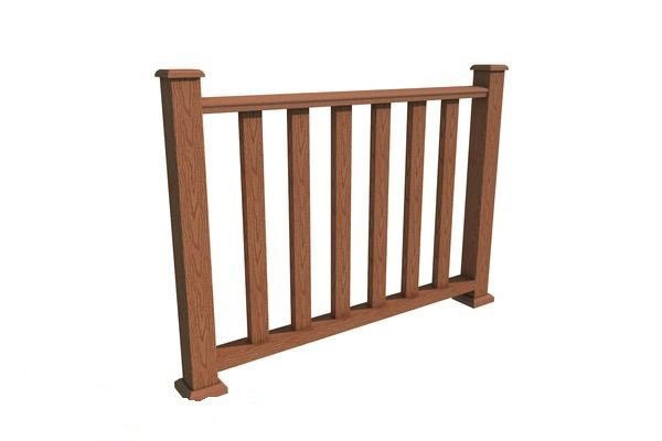 Ограждения из древесно-полимерного композита WOODVEX в цвете Терракота купить в Цандрыпш