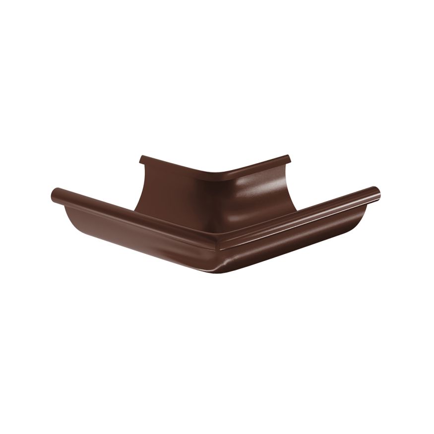 Угол желоба наружный Aquasystem, RAL 8017 Тёмно Коричневый 125/90 купить в Цандрыпш