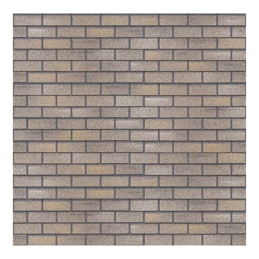Битумная фасадная плитка Технониколь HAUBERK, кирпич Серо-бежевый, 2 кв.м. купить в Цандрыпш