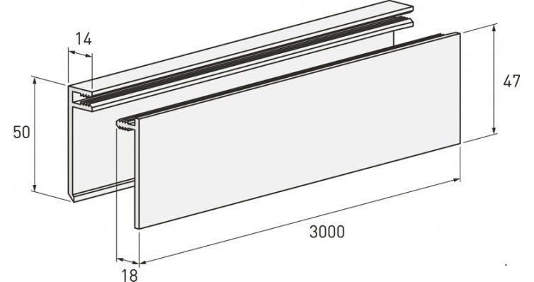 Темная финишная планка купить в Цандрыпш