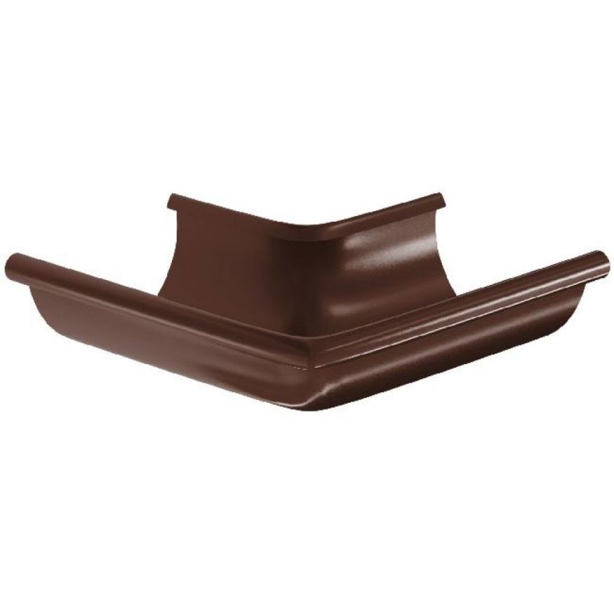 Угол желоба наружный 90° Aquasystem, цвет коричневый RAL 8017, размер 125/90. купить в Цандрыпш