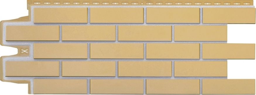 Фасадные панели Grand Line, Клинкерный кирпич Design, Песочный, шов RAL 7006  купить в Цандрыпш