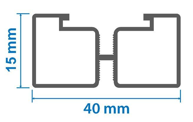 Алюминиевая опорная лага KRONEX Slim 40x15x3000 мм купить в Цандрыпш
