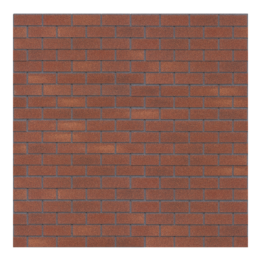 Битумная фасадная плитка Технониколь HAUBERK кирпич Терракотовый, 2 кв.м. купить в Цандрыпш