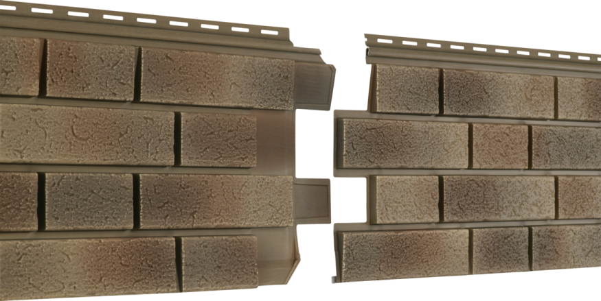 Фасадная панель Ю-пласт Стоун Хаус S-Lock Клинкер Нордик, Песок купить в Цандрыпш