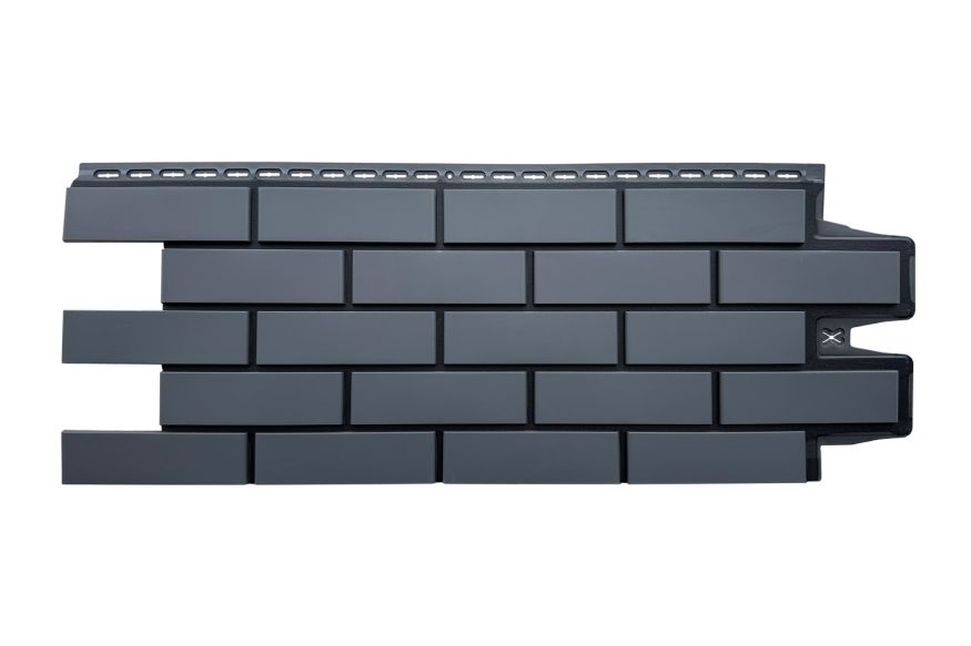 Фасадные панели Grand Line, Клинкерный кирпич Design, Графит, шов RAL 9005 купить в Цандрыпш