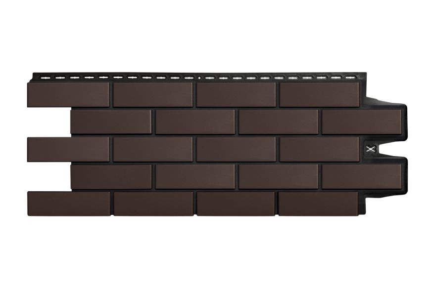 Фасадные панели Grand Line, Клинкерный кирпич Design, Шоколадный, шов RAL 9005  купить в Цандрыпш