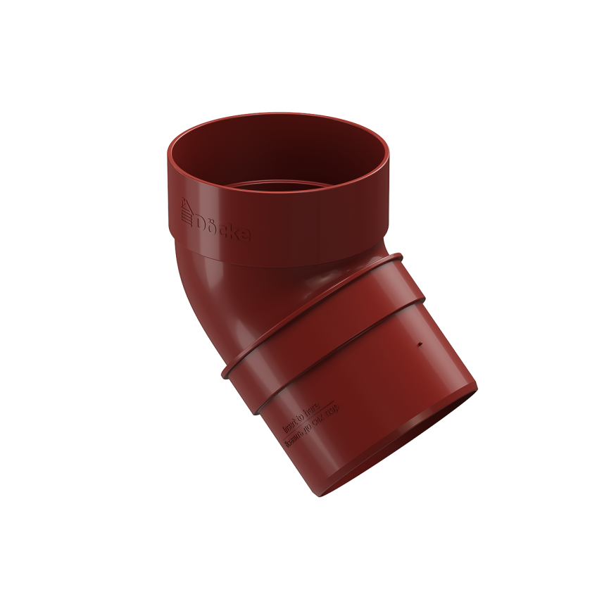 Колено водосточное 45˚, Docke Standard, Красный цвет купить в Цандрыпш