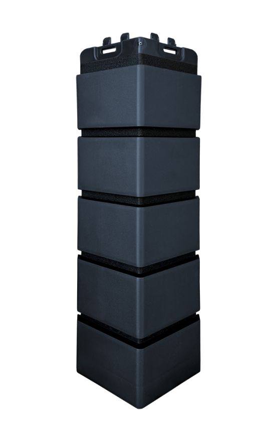 Угол наружный Grand Line, Клинкерный кирпич Design, Графит, шов RAL 9005 купить в Цандрыпш