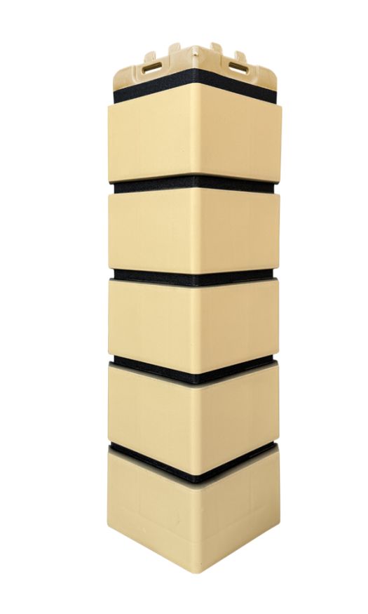 Угол наружный Grand Line, Клинкерный кирпич Design, Песочный, шов RAL 9005  купить в Цандрыпш