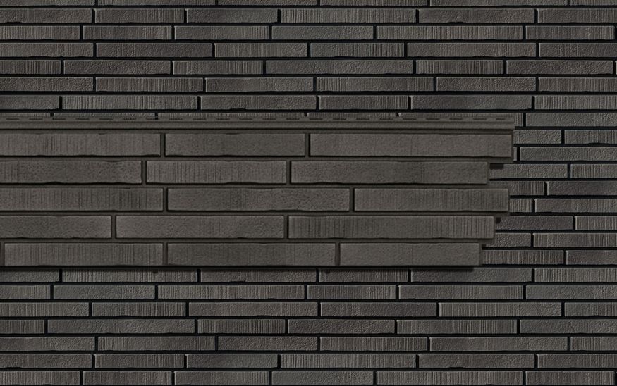 Фасадная панель Ю-Пласт Стоун Хаус S-Lock Ригельный кирпич, Грифель  купить в Цандрыпш