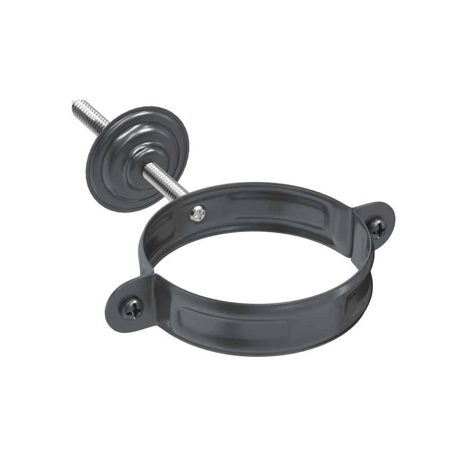 Хомут с комплектом крепления Aquasystem, RAL 7024 Тёмно-серый 150/100 купить в Цандрыпш