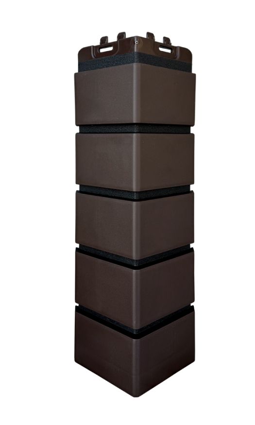 Угол наружный Grand Line, Клинкерный кирпич Design, Шоколадный, шов RAL 9005  купить в Цандрыпш