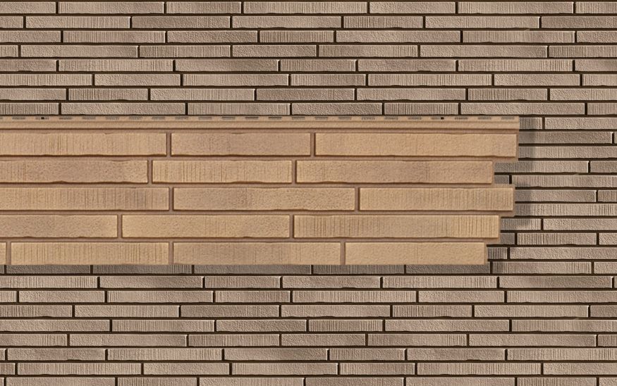 Фасадная панель Ю-Пласт Стоун Хаус S-Lock Ригельный кирпич, Кварц купить в Цандрыпш
