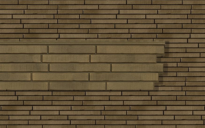 Фасадная панель Ю-Пласт Стоун Хаус S-Lock Ригельный кирпич, Латунь купить в Цандрыпш