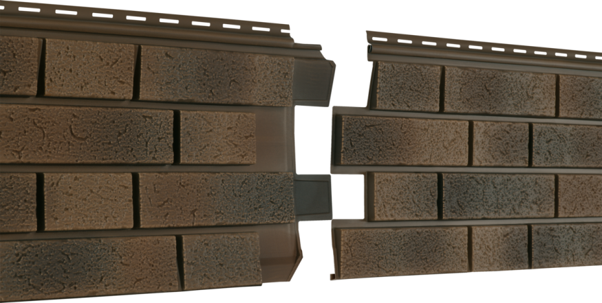 Фасадная панель Ю-Пласт Стоун Хаус S-Lock Ригельный кирпич, Лава купить в Цандрыпш