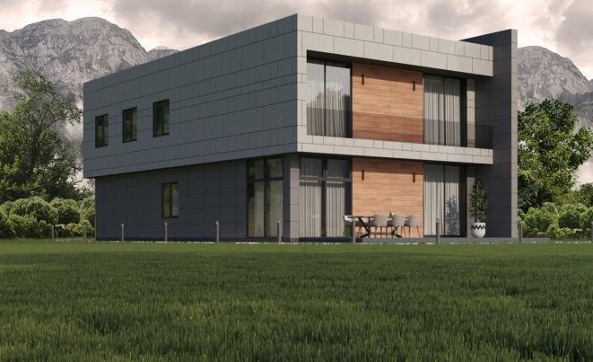 Фиброцементный сайдинг Roofas COLOR Line Светло-серый купить в Цандрыпш