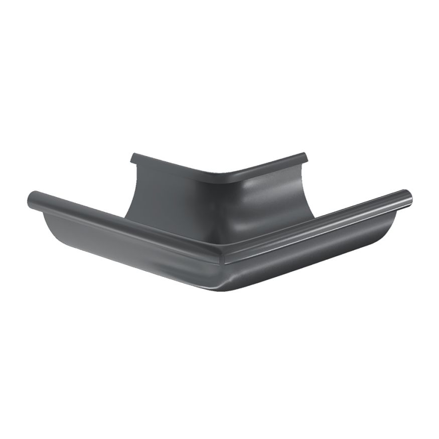 Угол желоба наружный 90° Aquasystem, RAL 7024 Тёмно-серый 150/100 купить в Цандрыпш